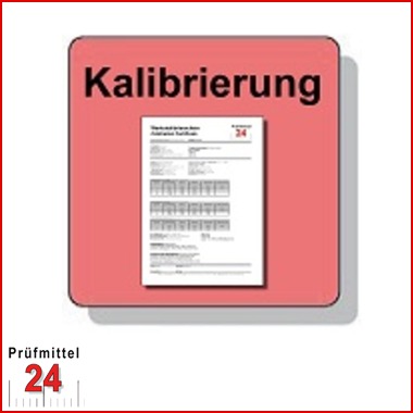 Kalibrierung Bügelmessschraube im Satz 0 - 100 mm
1x 0 - 25 / 1x 25 - 50 / 1x 50 - 75 / 1x 75 - 100 mm
rückführbar auf DKD / DAkkS Normal
in einem DAkkS akkreditierten Prüflabor 
1-20102 / 3-20103