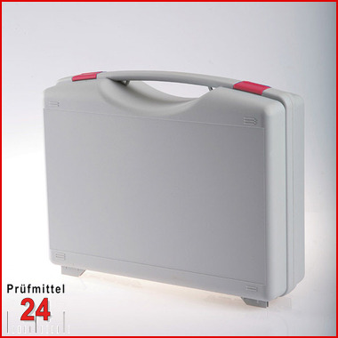 Kunststoffkoffer mit Noppenschaumeinlage
PM24 ENYPack 2017 Grau
Außenmaße L/B/H: 450 x 360 x 106 mm