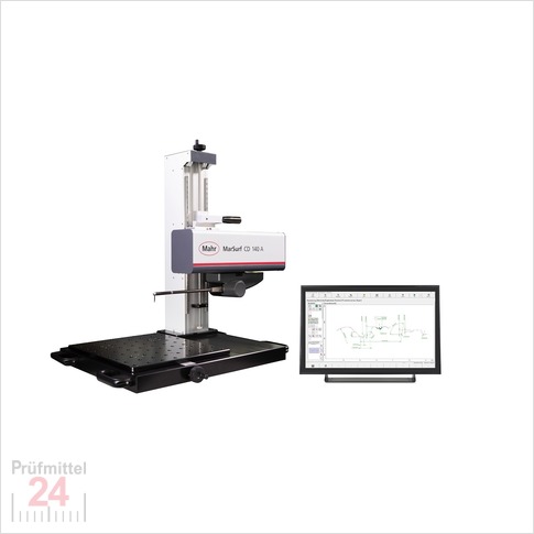 Messplatz MarSurf CD 140 AG 11 (mit PC) bestehend aus: 
- MarSurf CD 140 AG 11
- Tastelement PG A 36-350-25
- Software MarWin EasyContour + Windows 10 PC
- Kalibriernormal Kontur
- Kalibrierschein