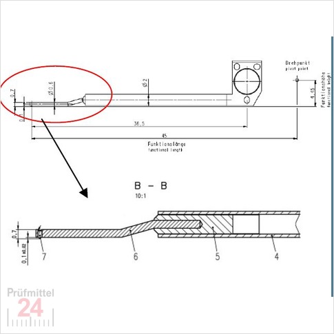  BFW A 0,7-45-2/90?0,1 mm abgekropft fur Bohrungen > 0,9 mm 
6852408