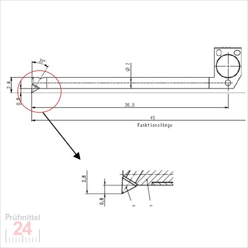  BFW A 2,8-45-2/60?-s32mit schrager Spitze 
6852410