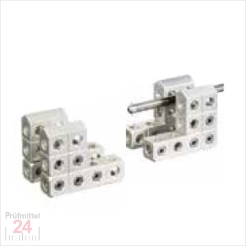 Deltablock Set AF 25
bestehend aus: 
4 Stück Deltablock 120° AF25 Form 3 natur
4 Stück Quader 25x25x100 AF25 natur eloxiert
8 Stück Kombi-Schlossbolzen verkürzt AF25
6 Stück Schlossbolzen AF25 für
12 Stück Schloß SW5 AF25,Standardschloss 
4 Stück Absteckb