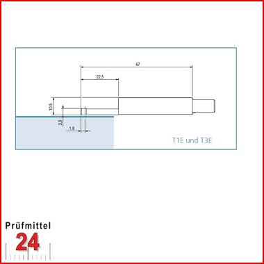 HOMMEL-ETAMIC Taster T1E KE5/90D 30/1.95S T- D4.5/20
Oberflächen-Taster für T1000
240000