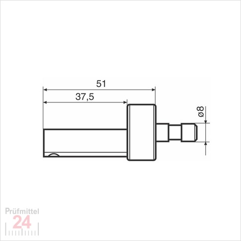 Mahr 817 h5 - Träger mit schwenkbarer Aufnahme in Verbindung
mit Zylindertaster
4429454 - ø 6 mm