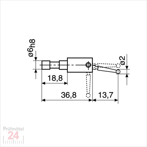 Mahr KM 2 - Halter für Taster inkl. Messeinsatz ø 2,0 mm für filigrane Werkstücke
4429256 - M2