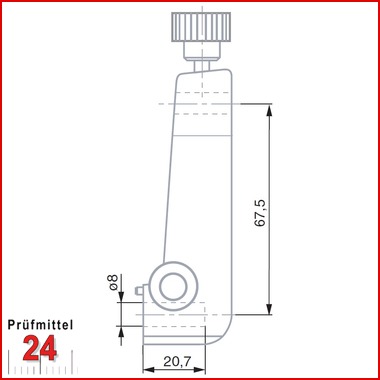 Messeinsatzhalter Nr. 00760223 für Messeinsätze mit 8mm Durchmesser (Mauser Einsätze)