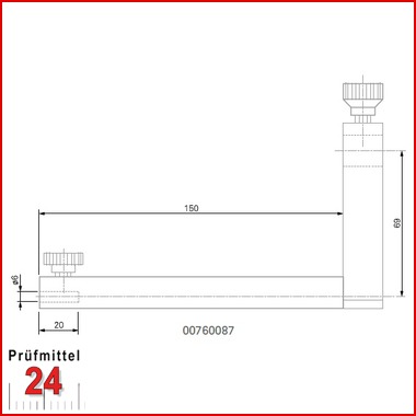 Messeinsatzhalter Ø 6 mm - 00760087
Für Messtiefen bis 185 mm