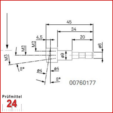 Adapter für Taster M3 und Tasterschaft - 00760177
