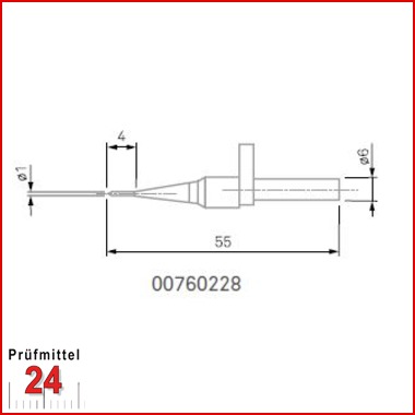 Messeinsatz mit Tastkugel Ø 1 mm - 00760228
Taststab und Messkugel aus Hartmetall