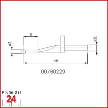 Messeinsatz mit Tastkugel Ø 2 mm - 00760229
Taststab und Messkugel aus Hartmetall