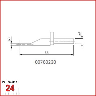 Messeinsatz mit Tastkugel Ø 3 mm - 00760230
Taststab und Messkugel aus Hartmetall