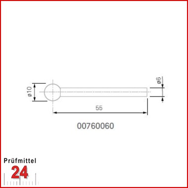 Messeinsatz mit Tastkugel Ø 10 mm - 00760060
Hartmetallkugel