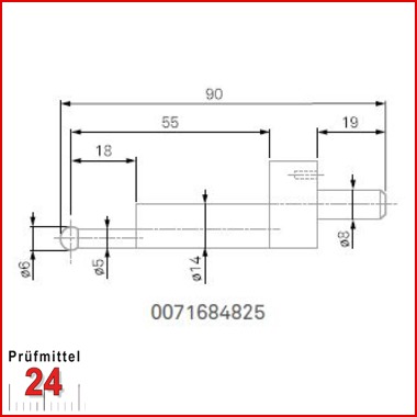 Messeinsatz mit Tastkugel Ø 6 mm - 0071684825
Hartmetallkugel