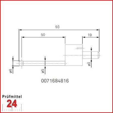 Messeinsatz mit Tastkugel Ø 6 mm - 0071684816
Hartmetallkugel