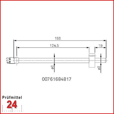 Messeinsatz mit Tastkugel Ø 10 mm - 0071684817
Hartmetallkugel