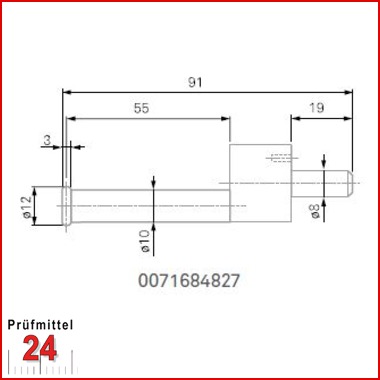 Messeinsatz mit Scheibe Ø 12 mm - 0071684827
Halter Ø 8 mm