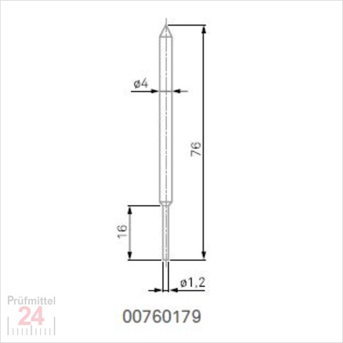 Zylindrischer Taststab - 00760179
Hartmetall