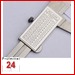 STEINLE 1102 Taschen Messschieber 300 mm
mit Feststellschraube, Ablesung: 0,05 mm
DIN862 - inkl. Gewindetabelle