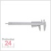 STEINLE 1103 Taschen Messschieber 150 mm
für Linkshänder mit Momentklemmung, Ablesung: 0,05 mm
DIN862 - inkl. Gewindetabelle
