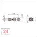 Mitutoyo U-WAVE-T Leitung E, Fußschalter
rund, 6-Pins
02AZE140E