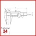 Sonder Messschieber Messbereich 150 mm
mit Spitzem Schnabel und langen Spitzen