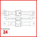 Anbau Messschieber waagrecht 999 mm
(Anbau Messsystem)
Genauigkeit 0,07 mm, 
Gesamtlänge 1130 mm