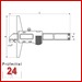 Tiefenmessschieber mit Metallgehäuse 300 mm
Brückenlänge: 100 mm
mit Haken