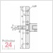 Mitutoyo ABSOLUTE Digimatic Tiefenmessschieber 1000 mm  
571-207-10 / Serie 571 - Messbrücke: 250 mm 
