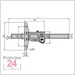 STEINLE 1630 Tiefenmessschieber 300 mm  
970300 / Extra-leicht - Messbrücke: 150 mm 