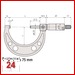 Mitutoyo Bügelmessschraube  25-50 mm 
103-130 Serie 103 Ablesung: 0,001 mm
Standard Werkstattausführung