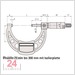 Mitutoyo Bügelmessschraube  100-125 mm 
103-141-10 Serie 103 Ablesung: 0,01 mm
Standard Werkstattausführung