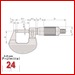 Mitutoyo Bügelmessschraube  0-25 mm 
102-701 Serie 102 Ablesung: 0,01 mm
mit kombinierter Gefühlsratsche.