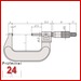 Mitutoyo Bügelmessschraube mit Zählwerk  0-25 mm 
193-101 Serie 193 Ablesung: 0,01 mm
hartmetallbestückt, feinstgeläppt