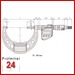 Mitutoyo Digimatic Bügelmessschraube  75-100 mm 
406-253-30 Serie 406 Ablesung: 0,001 mm
mit nichtdrehender Spindel