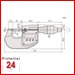 Mitutoyo Digimatic Bügelmessschraube  0 - 25 mm 
293-100-20 Serie 293 Ablesung: 0,0001 mm
Absolute, hochgenau