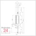 Käfer Messuhr 0 - 30 mm M 10 c
Ablesung: 0,1 mm 
Zffernblatt: 58 mm Zeigerumdrehung: 10 mm