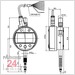 Mitutoyo ABSOLUTE Digimatic Messuhr 12,7 mm   543-350B
Serie 543 IP 54, Ablesung: 0,001 mm
"B" flacher Abschlussdeckel