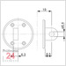 Rückwand mit versetzter Öse für TESA - MERCER - COMPAC - DIGICO Ø 40 mm
01460009