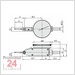 Mitutoyo Serie 513 Fühlhebelmessgerät 1,5 / 0,01 mm 
Messeinsatz: 18,7 mm / Außenring: 40 mm
513-426-10E / Bezifferung: 0-25-0 / Bauform: horizontal