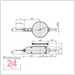 Mitutoyo Serie 513 Fühlhebelmessgerät 1 / 0,01 mm / Rubinkugel
Messeinsatz: 41 mm / Außenring: 40 mm
513-477-10E / Bezifferung: 0-50-0 / Bauform: horizontal