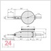 Mitutoyo Serie 513 Fühlhebelmessgerät 0,14 / 0,001 mm 
Messeinsatz: 14,7 mm / Außenring: 40 mm
513-401-10E / Bezifferung: 0-70-0 / Bauform: horizontal