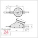 Mitutoyo Serie 513 Fühlhebelmessgerät 1,6 / 0,01 mm 
Messeinsatz: 20,9 mm / Außenring: 40 mm
513-444-10E / Bezifferung: 0-40-0 / Bauform: horizontal 20° geneigt