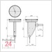 Mitutoyo Serie 513 Fühlhebelmessgerät 0,2 / 0,002 mm 
Messeinsatz: 18,7 mm / Außenring: 40 mm
513-455-10E / Bezifferung: 0-100-0 / Bauform: vertikal