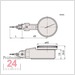 Mitutoyo Serie 513 Fühlhebelmessgerät 0,8 / 0,01 mm universale Ausführung
Messeinsatz: 24 mm / Außenring: 40 mm
513-304-10E / Bezifferung: 0-40-0 / Bauform: horizontal