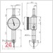 Mitutoyo Serie 513 Fühlhebelmessgerät 0,5 / 0,01 mm kleine Bauweise
Messeinsatz: 36,8 mm / Außenring: 29,2 mm
513-514-10E / Bezifferung: 0-25-0 / Bauform: horizontal