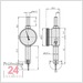 Mitutoyo Serie 513 Fühlhebelmessgerät 0,8 / 0,01 mm kleine Bauweise
Messeinsatz: 20,9 mm / Außenring: 29,2 mm
513-517-10H / Bezifferung: 0-40-0 / Bauform: horizontal