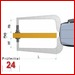 Kroeplin Schnelltaster Digital Messbereich:  0 - 10   mm
für Folien- und Schaumstoffmessung Typ:  C110T  
Skalenteilungswert Skw: 0,005 mm
Max. Tastarmlänge L:  E   mm