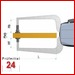 Kroeplin Schnelltaster Digital Messbereich:  0 - 30   mm
für Folien- und Schaumstoffmessung Typ:  C330T  
Skalenteilungswert Skw: 0,02 mm
Max. Tastarmlänge L:  E   mm