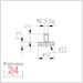 Messeinsatz für Messuhr Ø 10 mm Typ: 103
Stahl rostfrei  573/12
Radius R=15 mm