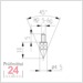 Messeinsatz für Messuhr 45° Typ: 104
Hartmetallbestückt  573/13 H
